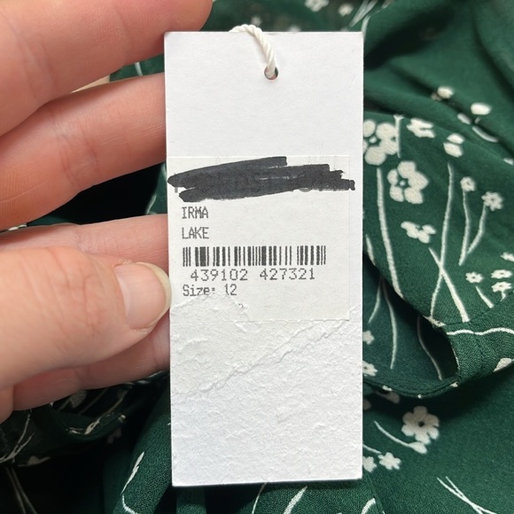 NEW Reformation Irma Green Floral Minidress - Picture 12 of 13